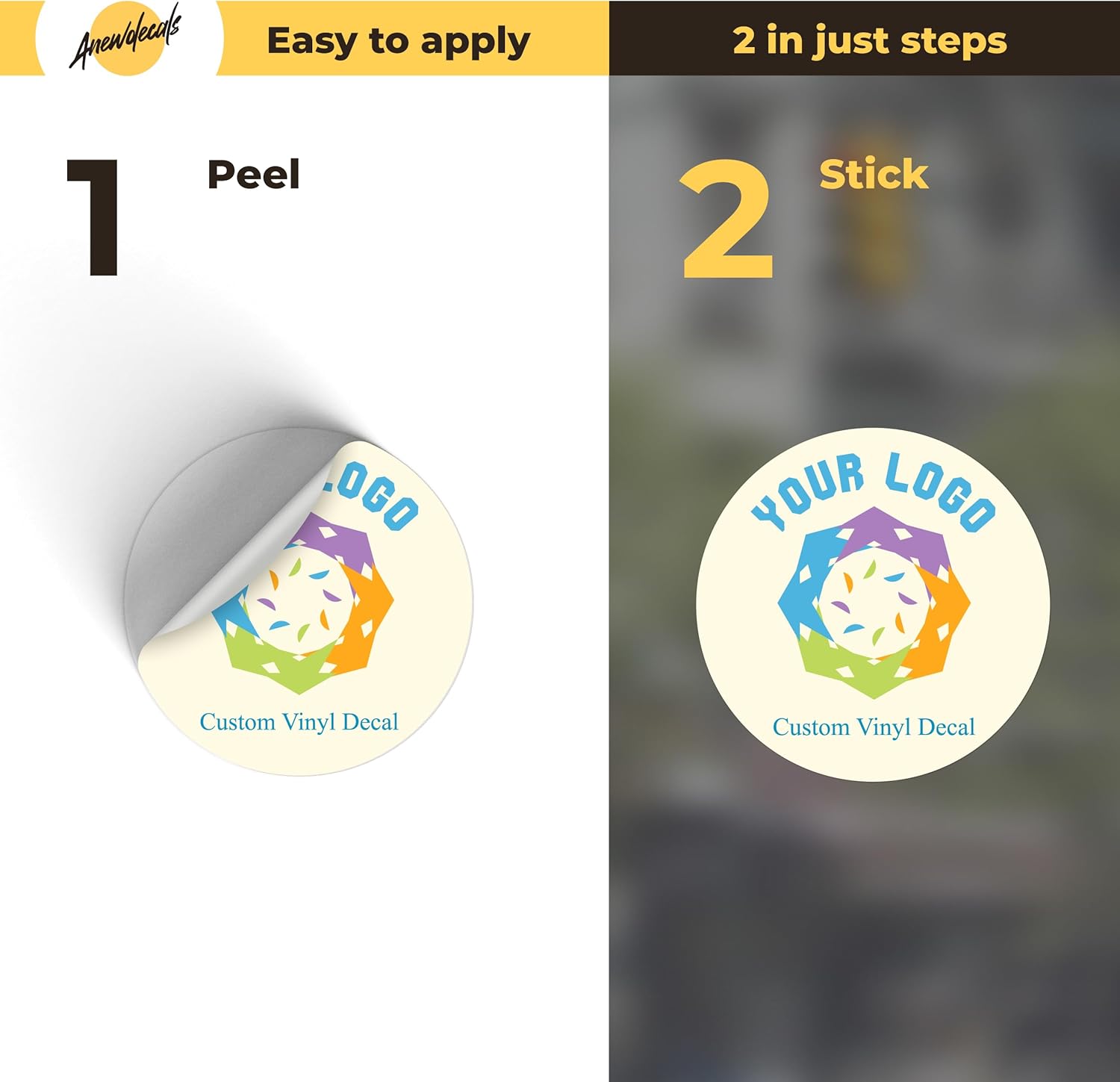 Personalized Business Stickers - Custom Logo Decals - Vinyl Wall Stickers & Window Signs for Business, Home, Office - Branding Logo Decals - Image 4