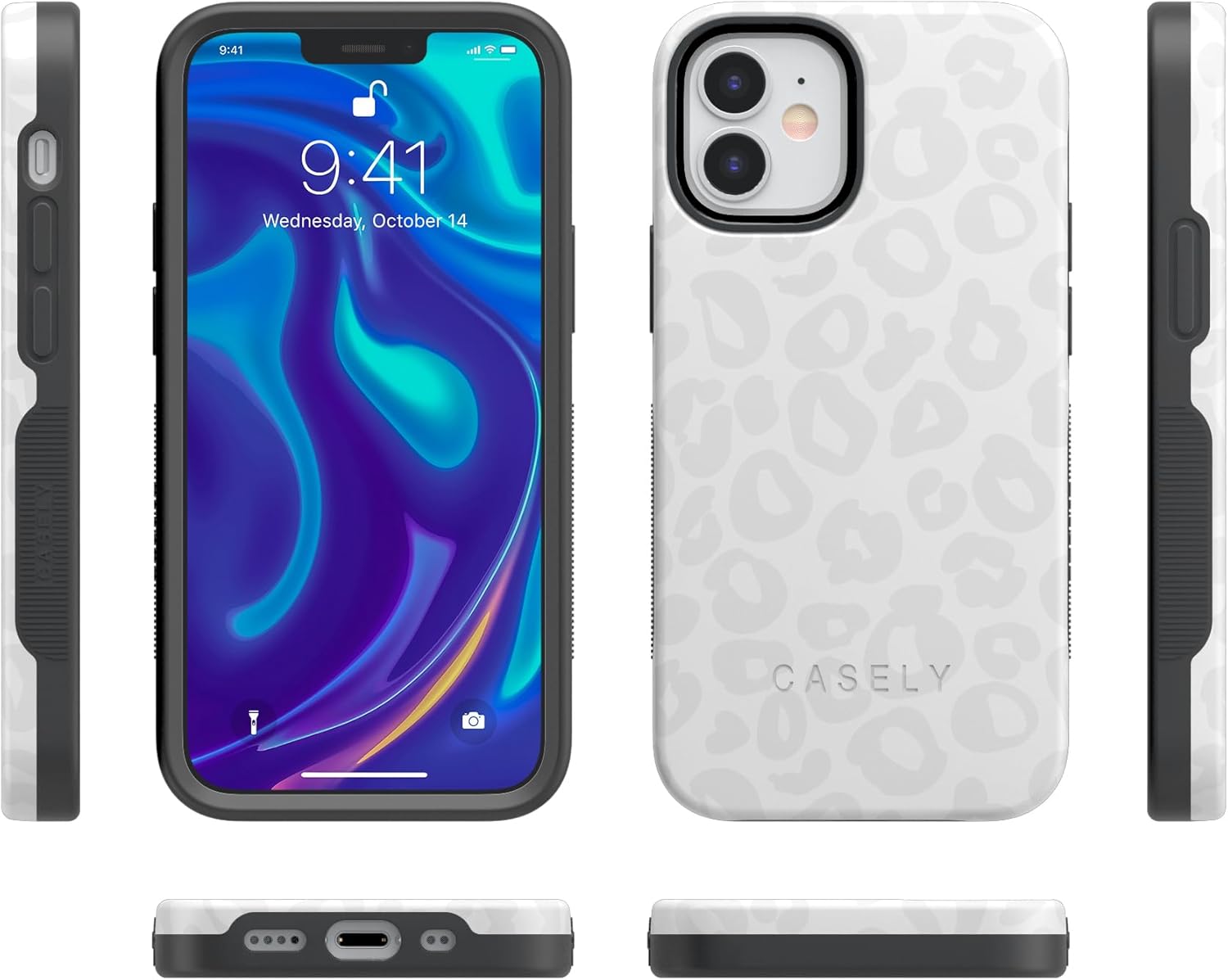 Casely iPhone 11 Case | Into the Wild | White Snow Leopard | Bold Protective Design