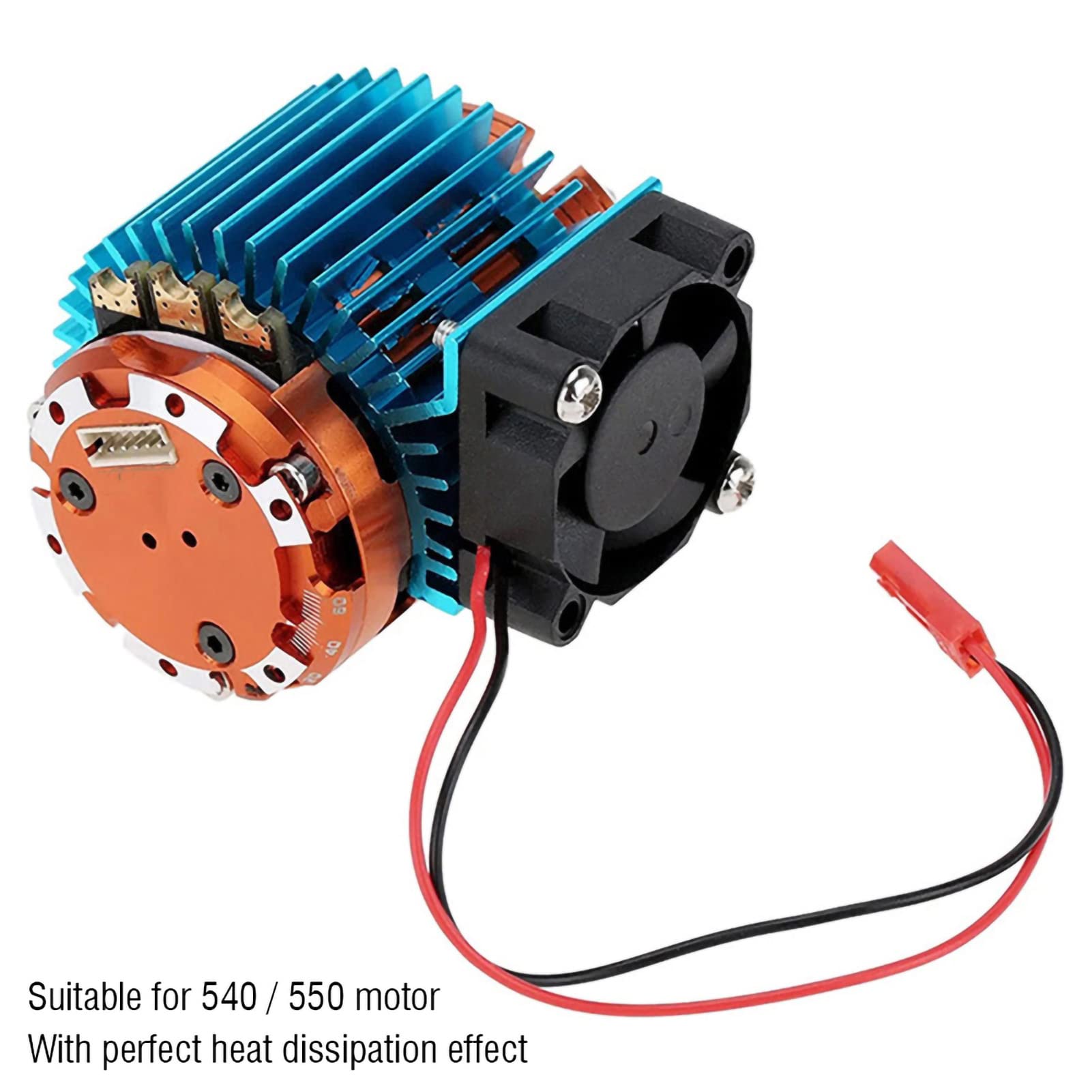 Dissipatore di Calore per Motore RC, Raffreddamento Avanzato con Ventola Dissipatore Calore 540/550 Compatibile Scala 1/10 for Piloti RC Gare Velocità Uso Quotidiano Manutenzione Modelli