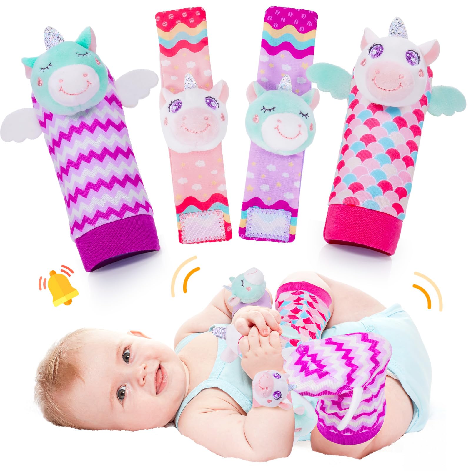 Wootoyz Juguetes Bebes 0 3 6 9 12 Meses, Sonajeros Bebe 0-12 Meses Unicornio Juguetes Regalos Bebe Niña 0-12 Meses Montessori Bebe 0-12 Meses Bebe Juegos 0-12 Meses Juguetes para Bebes 0-12 Meses