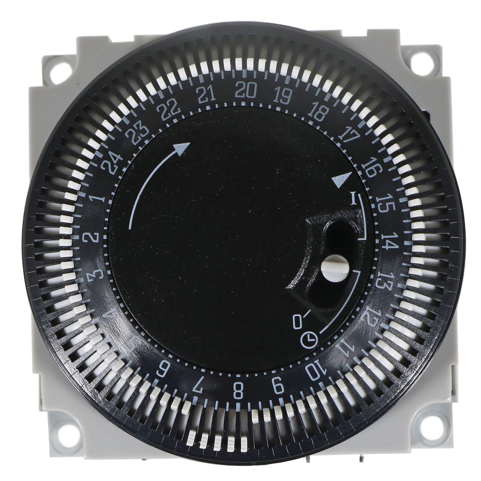 Spares2go Black/White 24 Hour Synchronous Time Switch Module With Manual Override, 230 V, ()