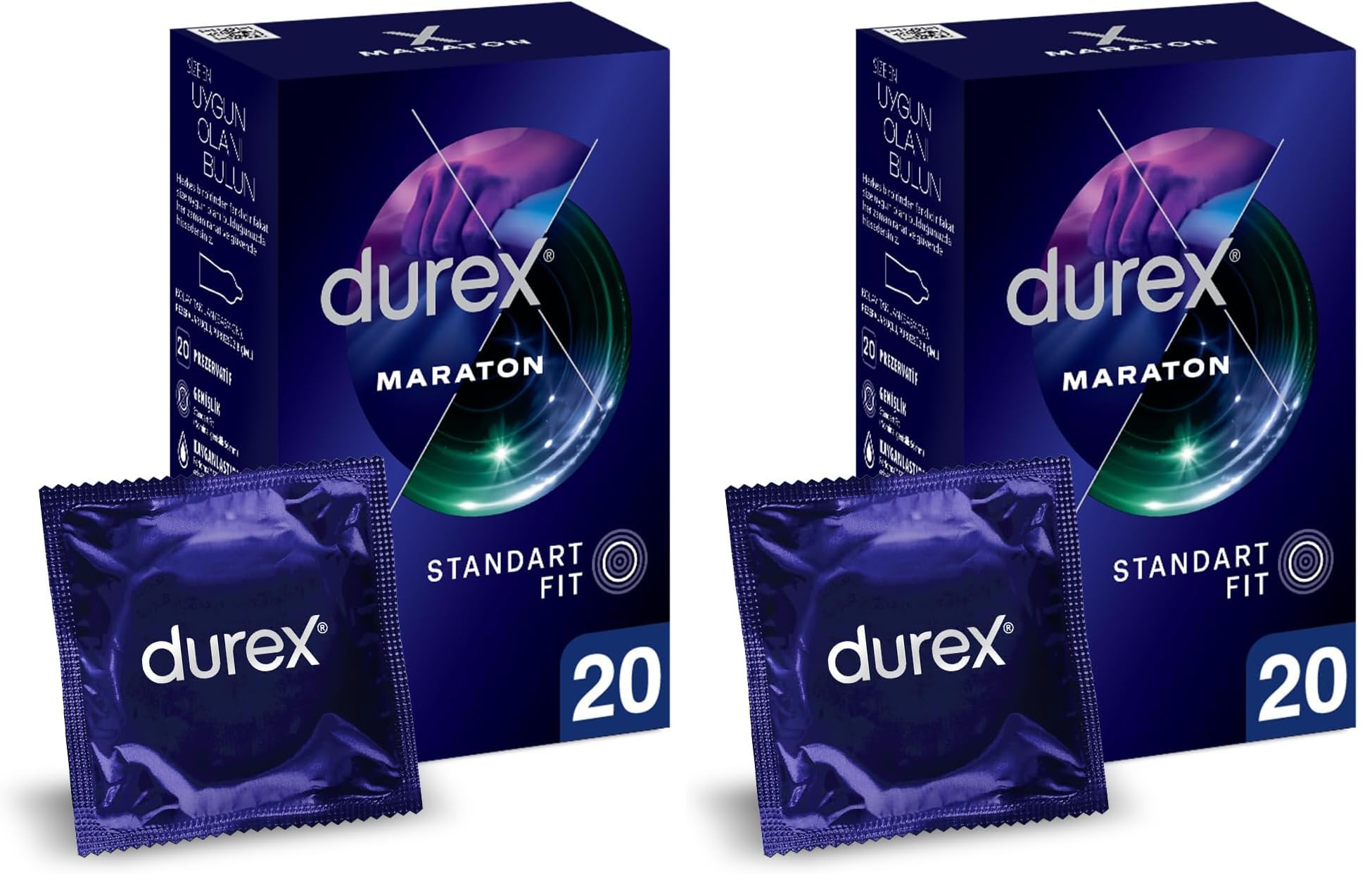 Durex Maraton Geciktiricili Prezervatif 20'li 1 x 20 Adet (2 paketi)
