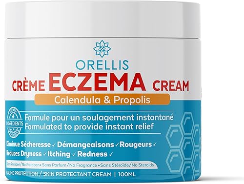 Crema Orellis para cuerpo y cara Fórmula potente totalmente natural para alivio de eczemas libre de fragancias crema hidratante para el cuidado de