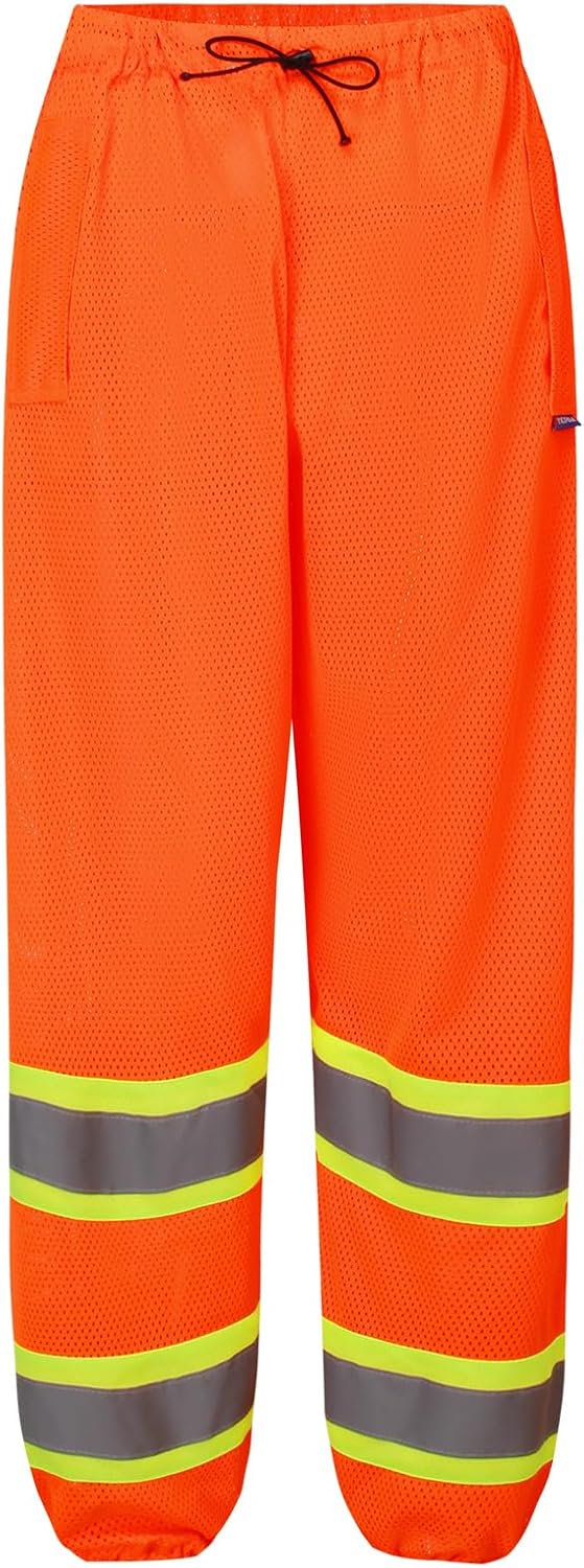 AYKRM High Visibility Reflective Traffic Safety Unisex Adult Class E Two Tone Work Mesh Pants - Image 3