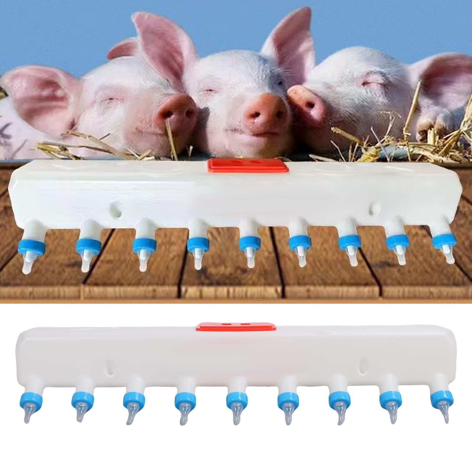 9 Pupturadores Alimentador de Leche de Animales Pequeños, Botella de Alimentación de Cordero con Pezones, Botella de Enfermería de Cordero para Animales de Granja, Cabra, Lechón