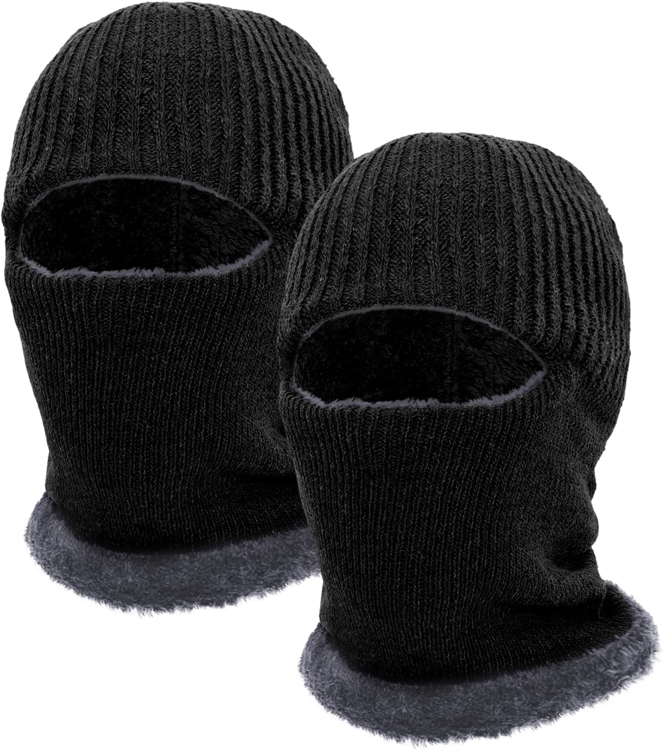 2 Pcs Knitted Ski Mask Warm Balaclava Face Mask for Men Women Knitted Fleece Full Face Cover for Outdoor Sports Cycling