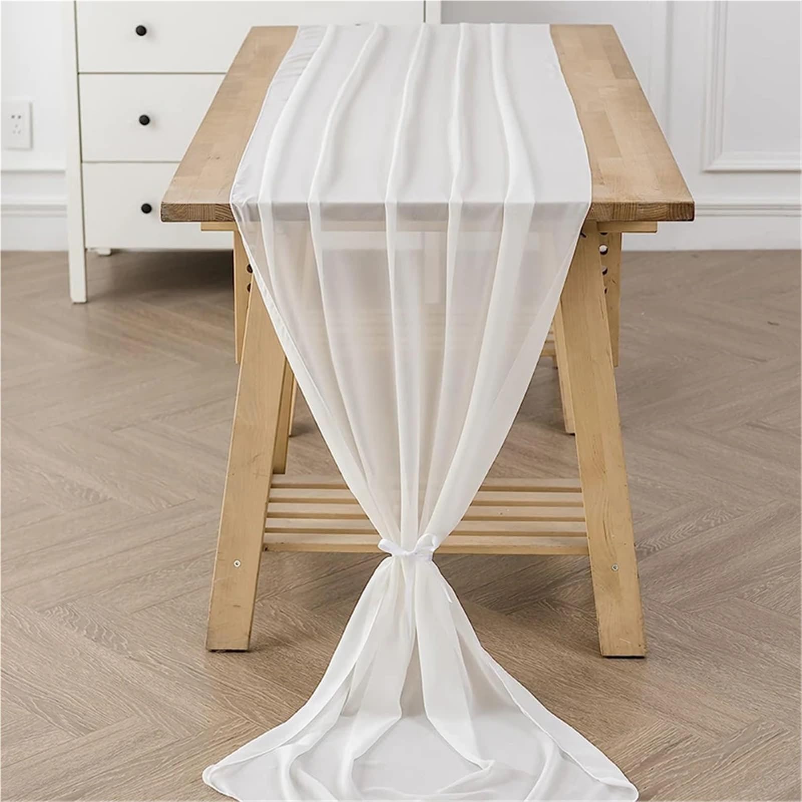 Käsetuch Tischläufer White Chiffon Table Runner Wedding Decoration Birthday Party Christmas Thanksgiving Halloween Events(Rust,70x1000cm)