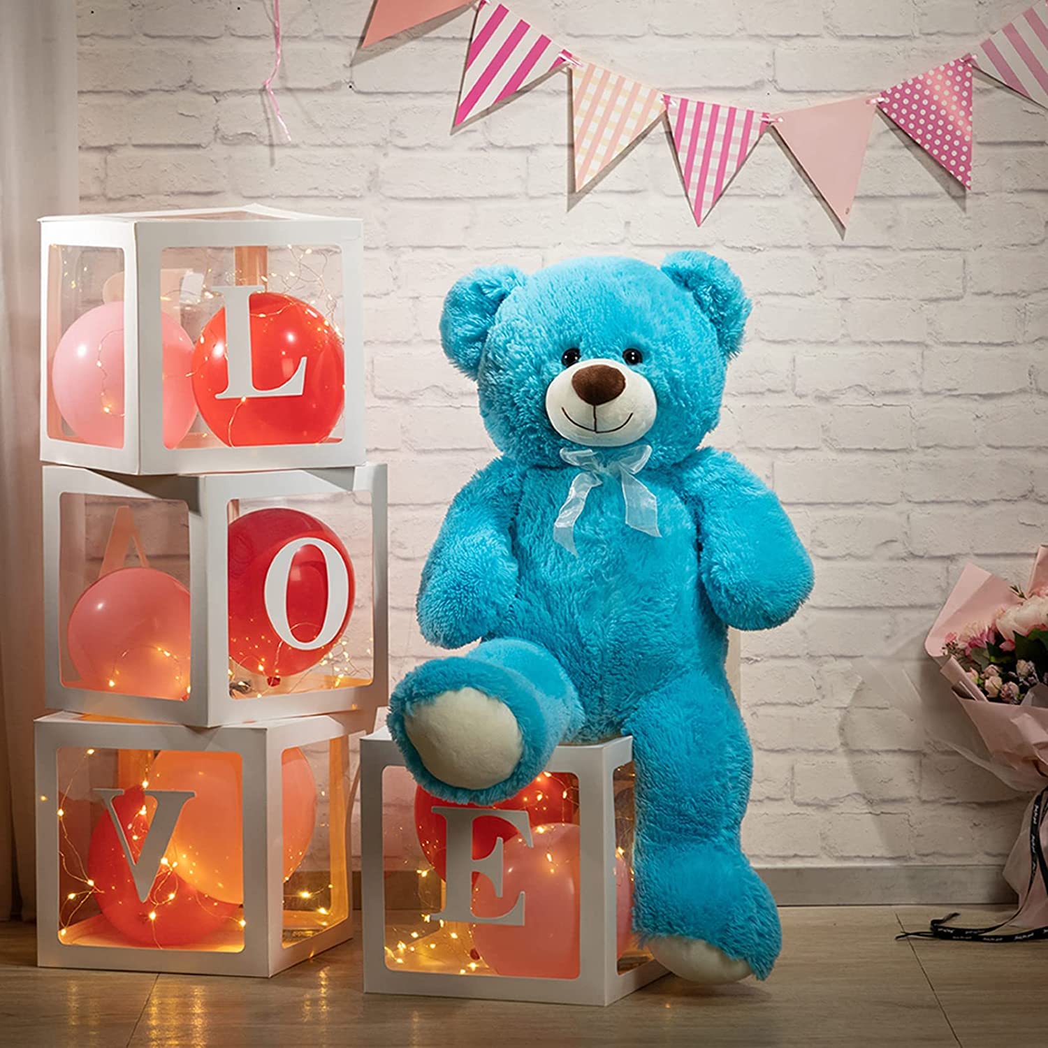 Maska 5Ft Real Giant Teddy Bear Gift for Girls Blue Jumbo (B0BPQSFT92) Amazon Price History, Amazon Price Tracker