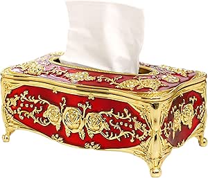 Amazon.com: QCZOYP Gold Tissue Box Cover: Plastic Paper Napkin Holder ...