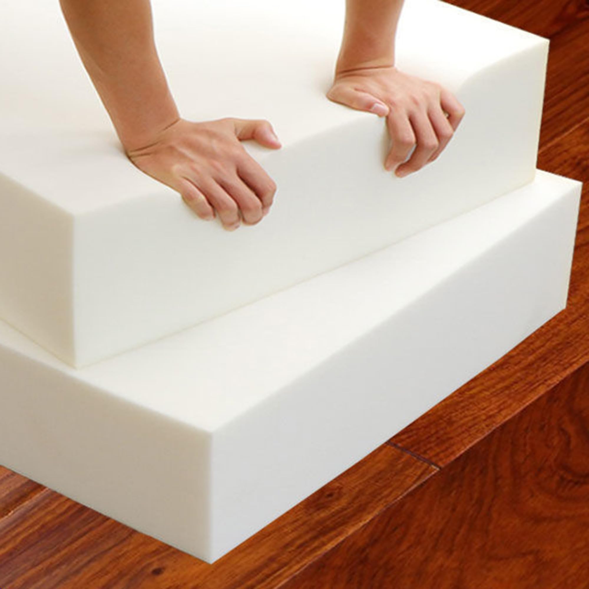Espuma de tapicería cortada a cualquier tamaño, acolchado de espuma blanca para asiento de ventana, cama para mascotas, sofá, banco de jardín, hoja de espuma de alta densidad para suministros
