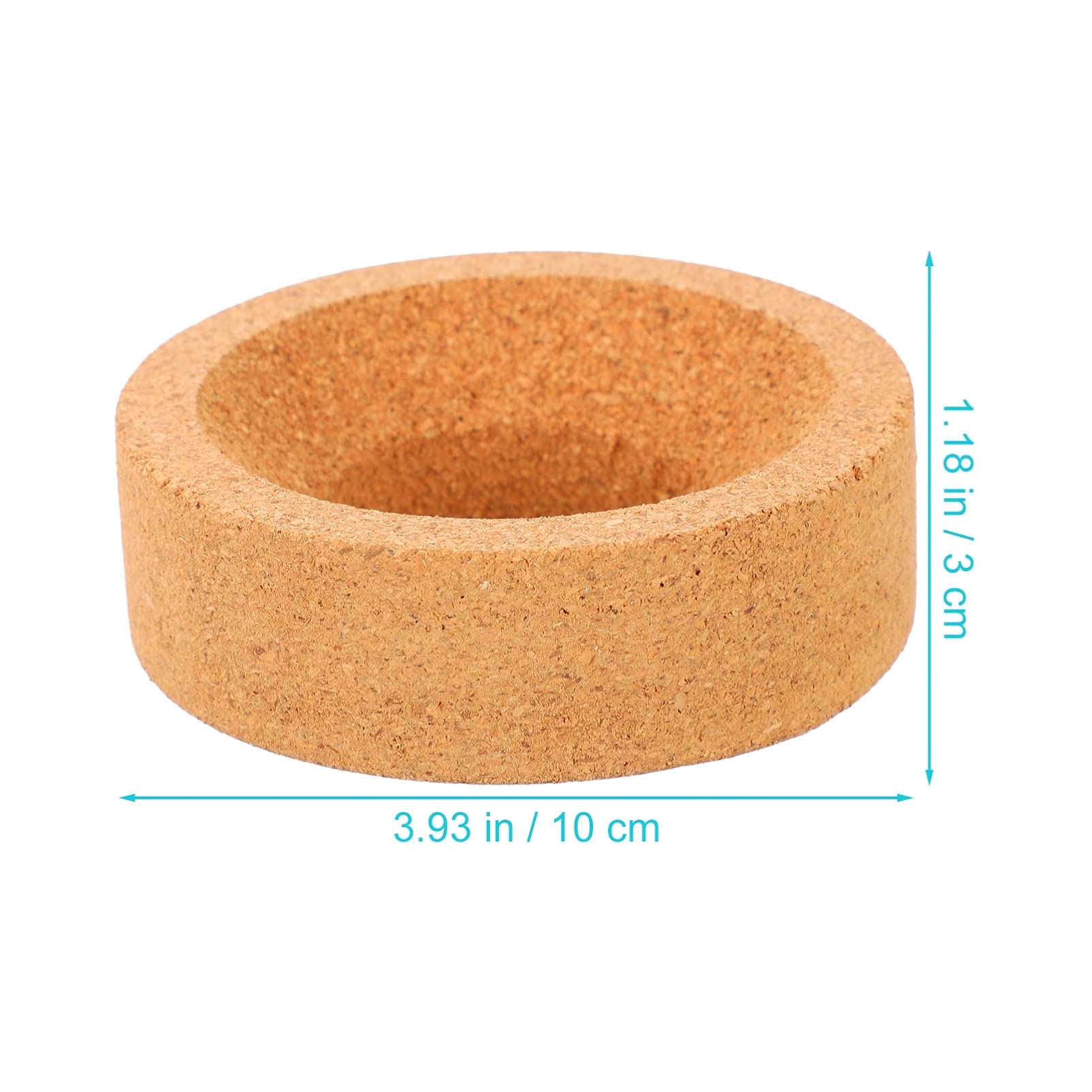 Support pour Flacons en Liège Rond, 2 Pièces, Orange | Fond Rond, Friction Accrue et Résistance à L’usure, Lot Pratique pour Usage en Laboratoire
