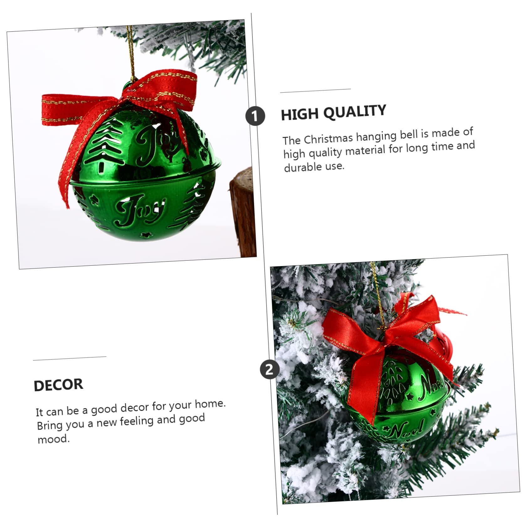 12 Pezzi Campane Natale Pendenti per Decorazioni Natalizie da Appendere per