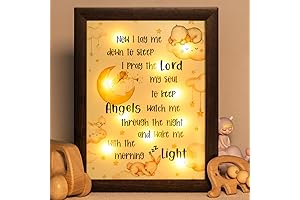 Personalized Baptism Gifts for Boys - Night Light Nursery Decor Frame