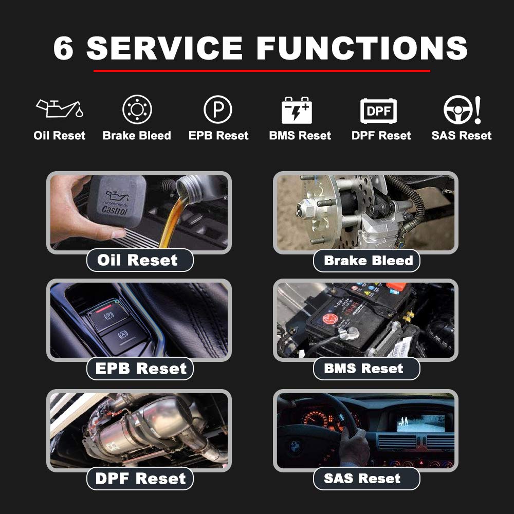 LAUNCH Millennium 90 Pro OBD2 Scanner, DIY Full OBD Function Car Code Reader, Check Motore/ABS/SRS/Transmission Diagnostic Scan Tool, Oil/EPB/BMS/DPF/SAS Reset/ABS Bleeding Car Scanner, aggiornamento