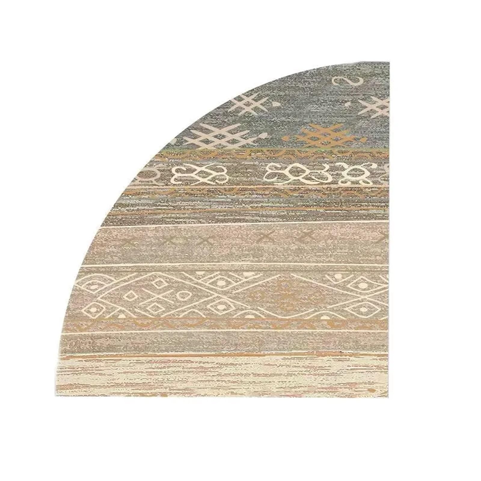 Mzsklw 1Pc-G Rug Quarter Circle Area Rug Corner Decorative Rug Fluffy Carpet For Living Room Bedroom Rugs Plush Foot Mat Soft Entrance Mat(,120X120cm)