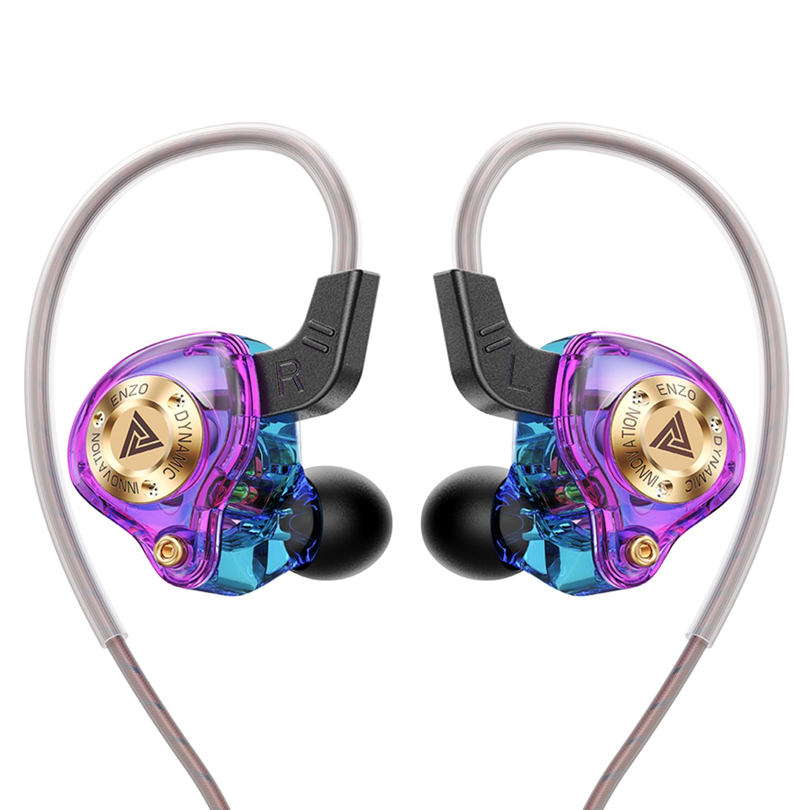 Piluyaa Cuffie da gioco cablate IEM con 1DD, QKZ ENZO, auricolari HiFi USB C, bassi con nuovo driver dinamico da 11 mm per video musica e giochi (colorate)
