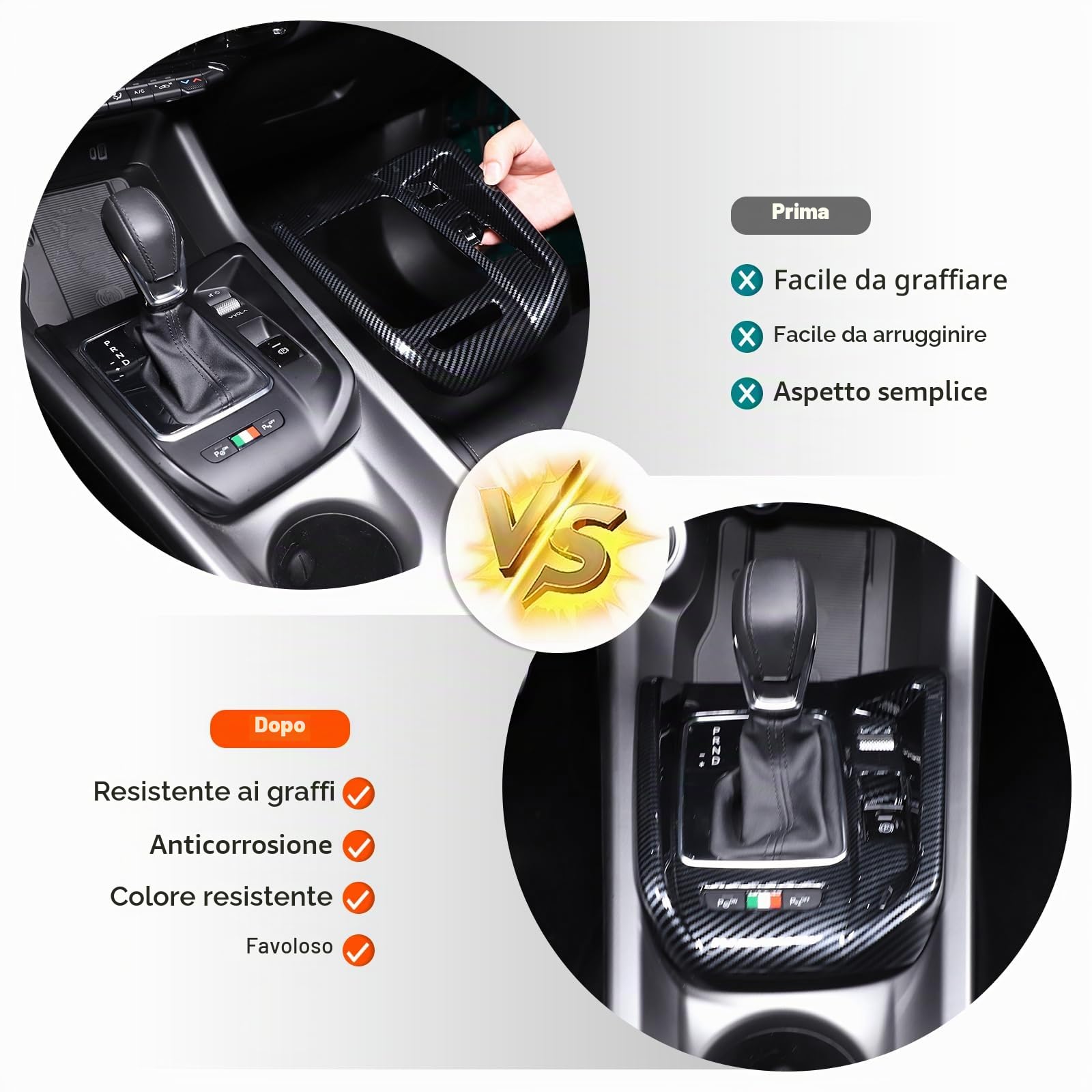 Copertura del telaio del pannello del cambio della console centrale dell'auto in plastica ABS compatibile con Alfa Romeo Tonale 2022-2024 accessori interni
