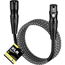 Aokeo XLR Cable 3FT 1 Pack, XLR Male to Female Microphone Cable for Speaker and Audio Setups,All Copper Conductors1M Nylon Braided