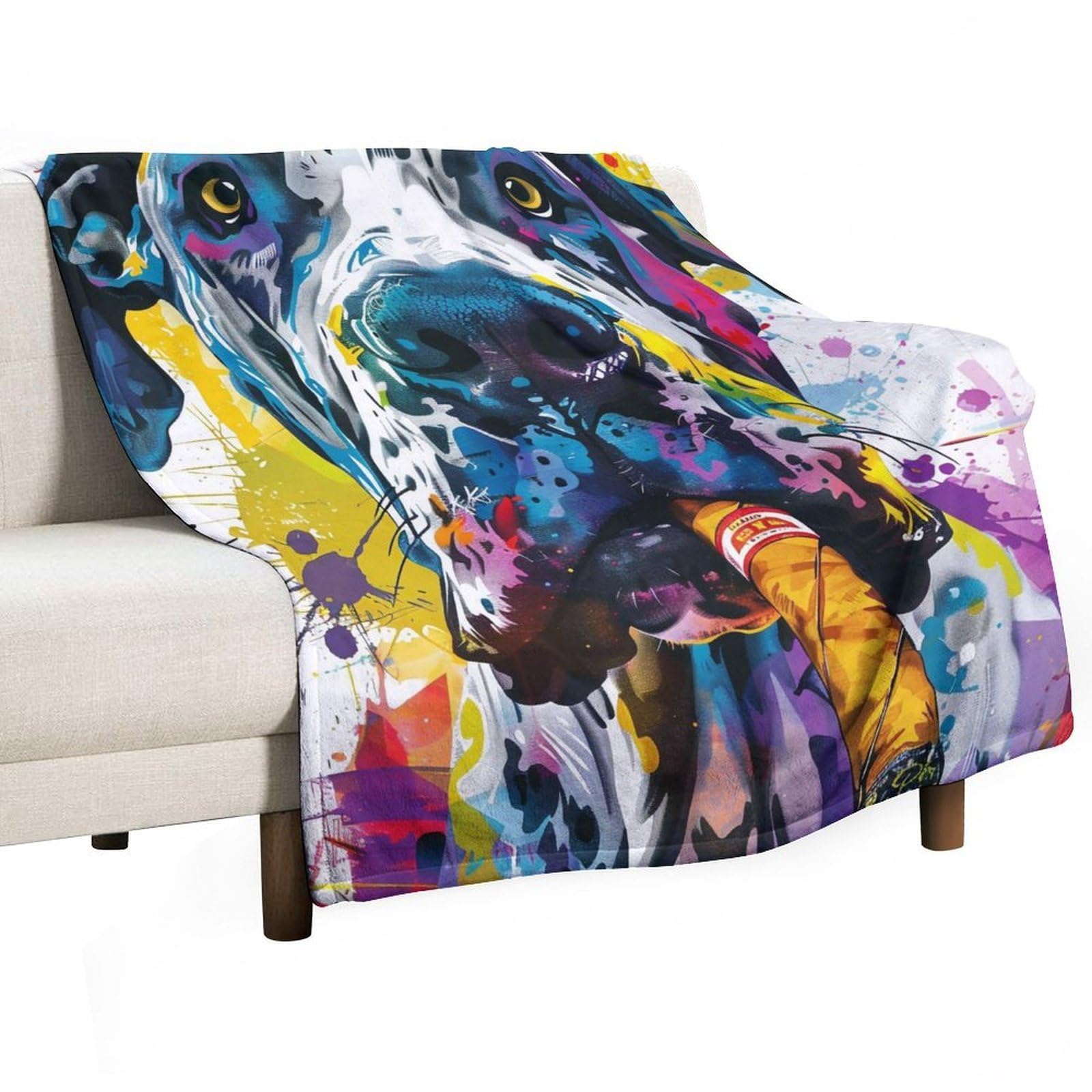 YHGSREUOH Pop-Cigar-Dane_02 Flannel Blankets Fleece Soft Throw Lightweight Plush Gifts for Couch, Bed, Cozy Sofa Plush, Chair, Lovers 175x200cm(70x80in)