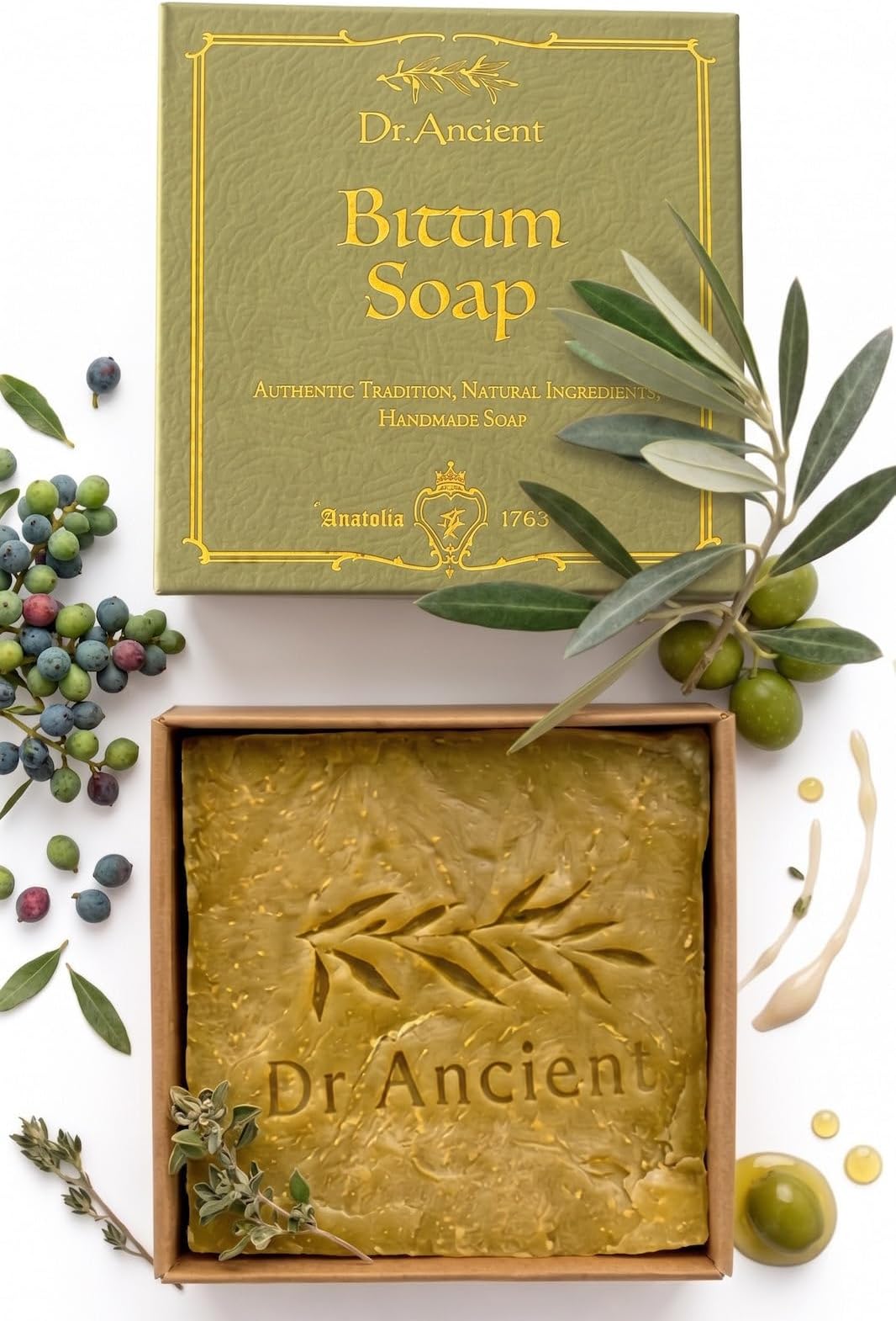 Bittim Soap Bar (Pistachio Oil) – Signature Gift Box Editi 140g, Pack of 1