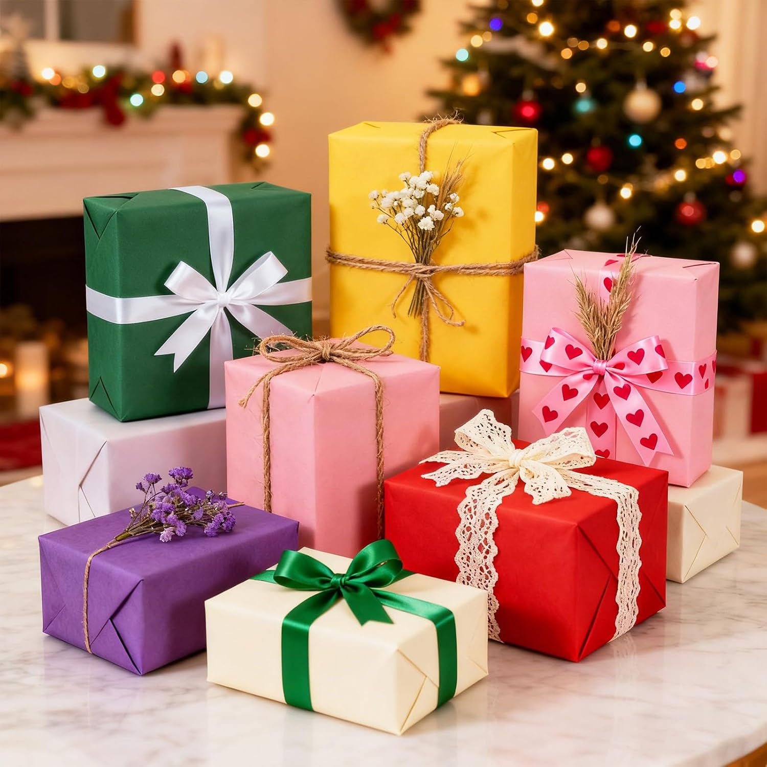 500 PCS 14 x 20'' Colored Tissue Paper Bulk for Gift Bags, 20 Colors Gift Wrapping Papers, Colorful Tissue Paper Sheets for Wedding Holiday Crafts Birthday Party Flower Decoration