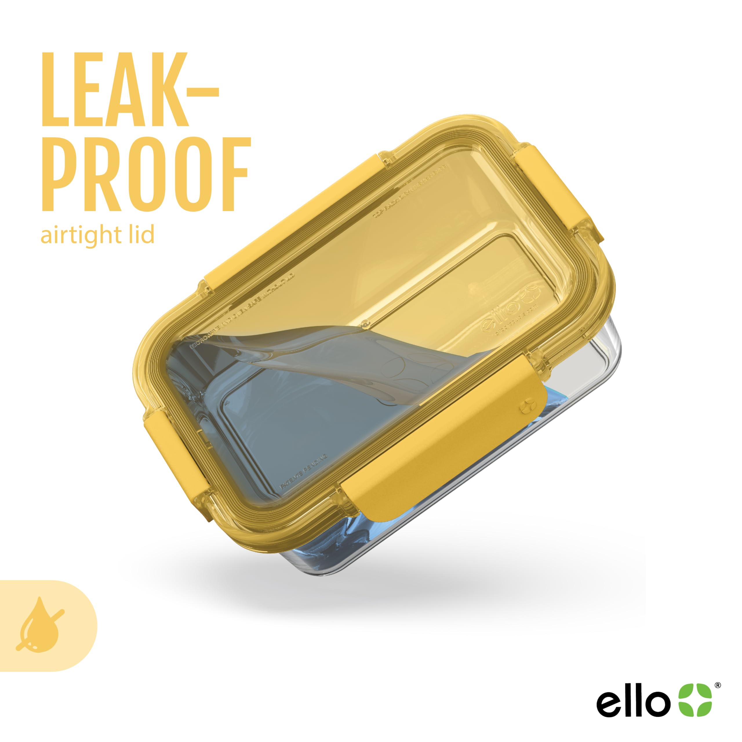 Ello Color Lock 20 szt. mieszanych szklanych zestawów do przechowywania żywności, szczelne szklane pojemniki do przechowywania żywności z hermetycznymi pokrywkami z tworzywa sztucznego bez BPA, nadają