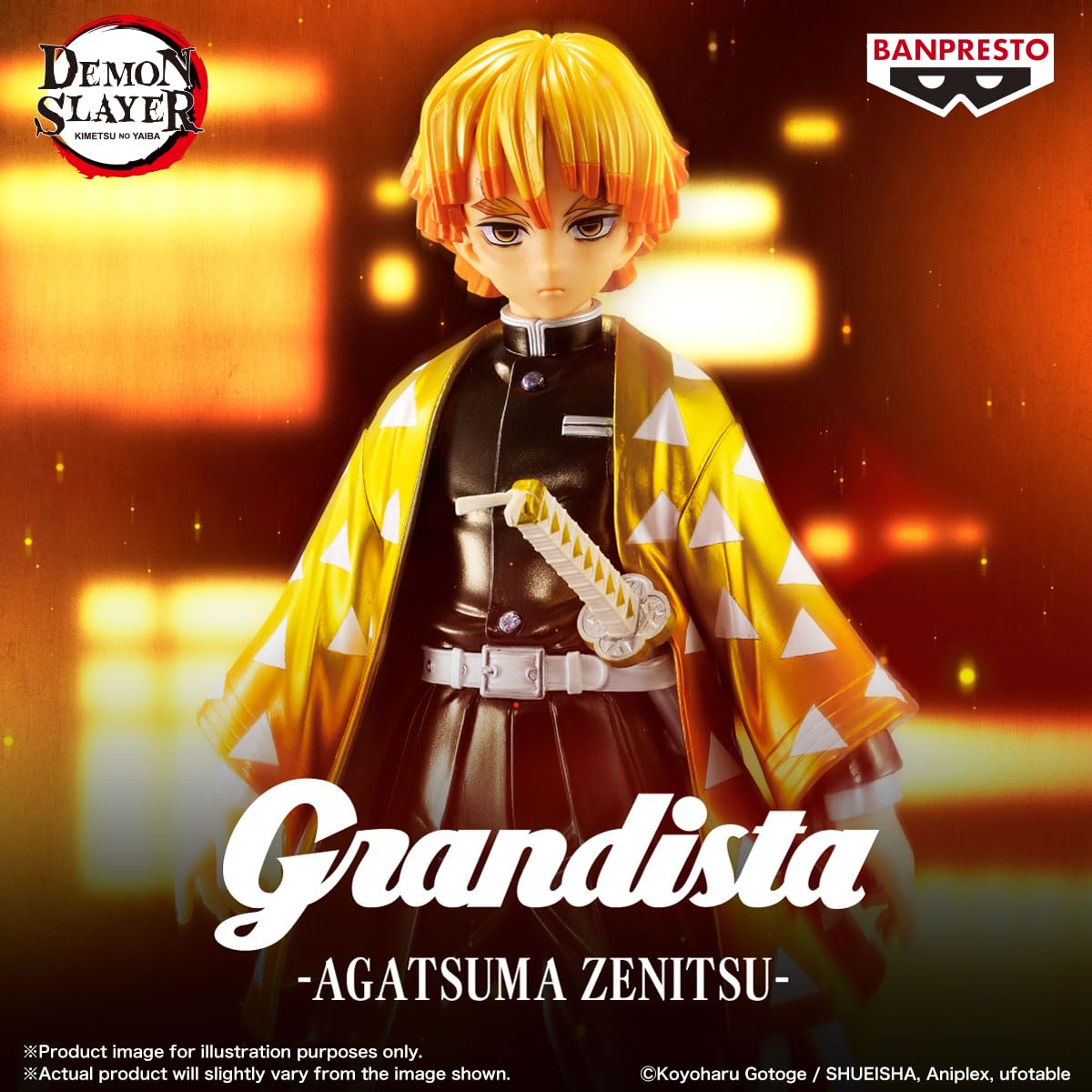 Banpresto Zenitsu Agatsuma Demon Slayer: Kimetsu No Yaiba - Grandista - Another Version (Version B), 24 cm, BP29400P, Multicolore, Optima per i Fan degli Anime