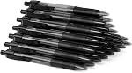 Deegtran Stylos en vrac, 30 Pack Stylo à encre noire avec poignée souple, Stylos à bille rétractables en gros pour l'école de bureau, point moyen lisse 1.0MM