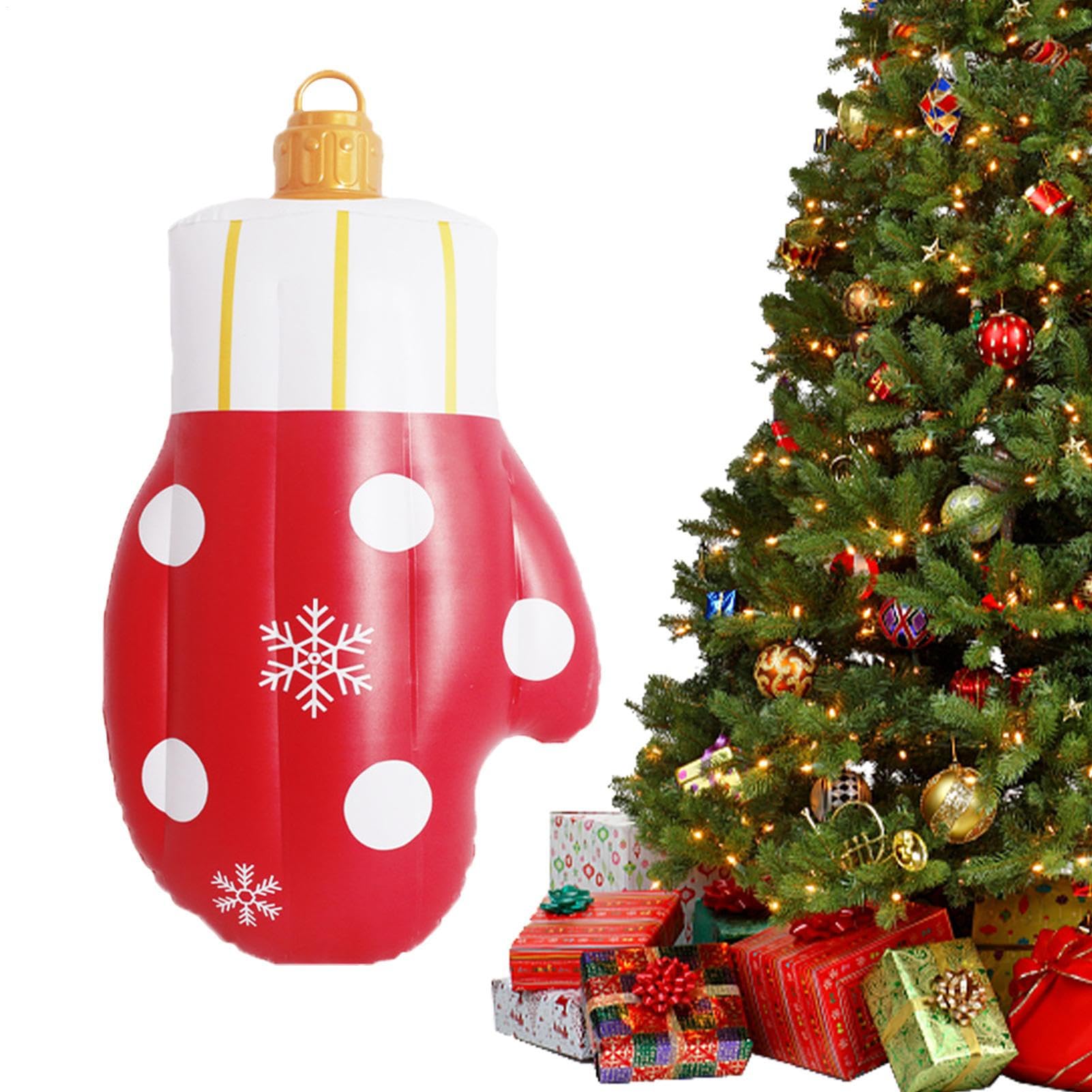 Boules de Noël gonflables pour décorer facilement les grands espaces extérieurs sans encombrement