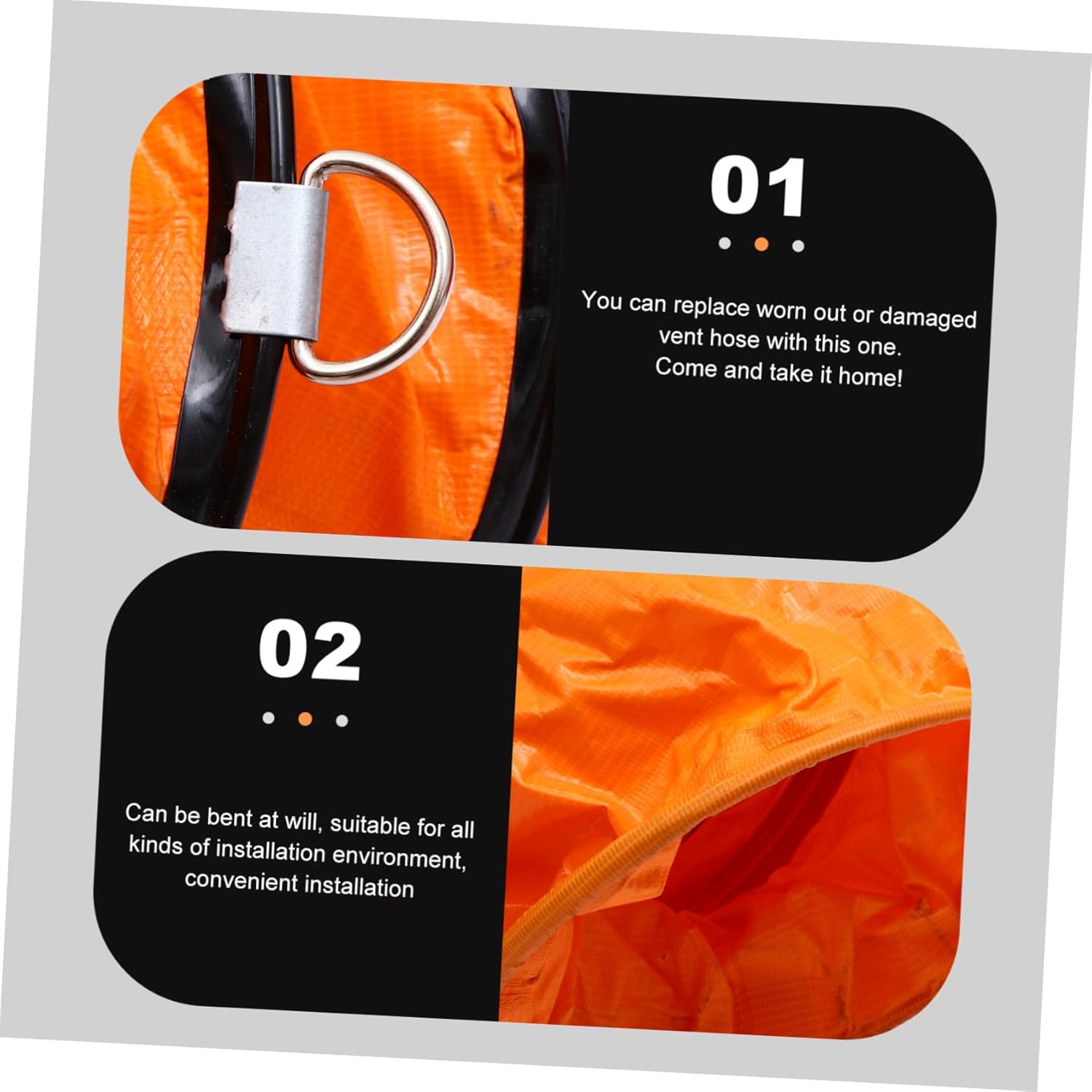 Gadpiparty 1pc Air Vent Extender Flexible Exhaust Tubing Adaptable Ventilation Hose for Duct