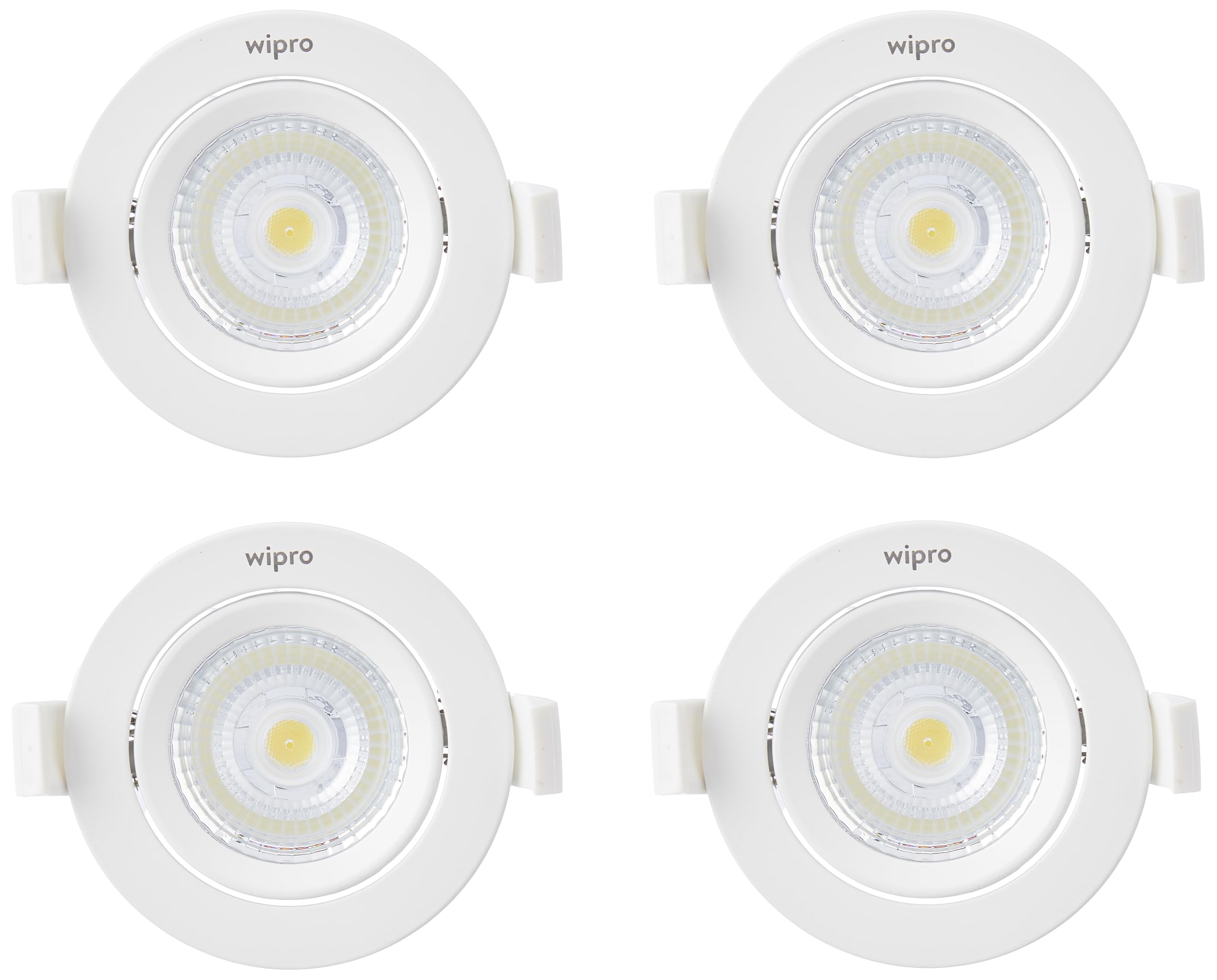 wipro Garnet 9 W Slim COB Downlight for False Ceiling | Cool Day White (6500K) | Ceiling or Cabinet Light with Adjustable Optics | Pack of 4-picture-10