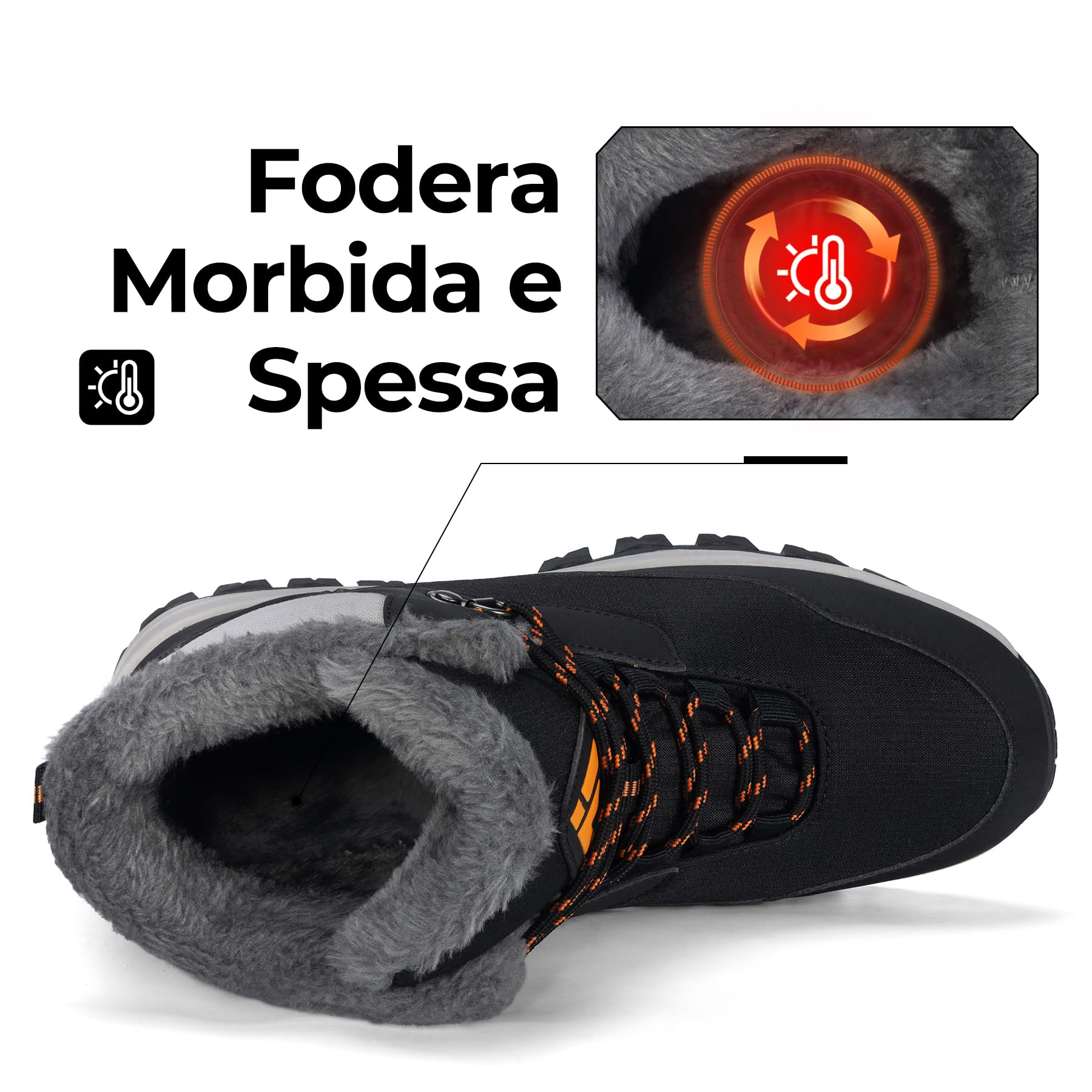 Mishansha Stivali Donna Invernali Scarpe da Escursionismo Antiscivolo Scarponi Trekking 36-42 EU