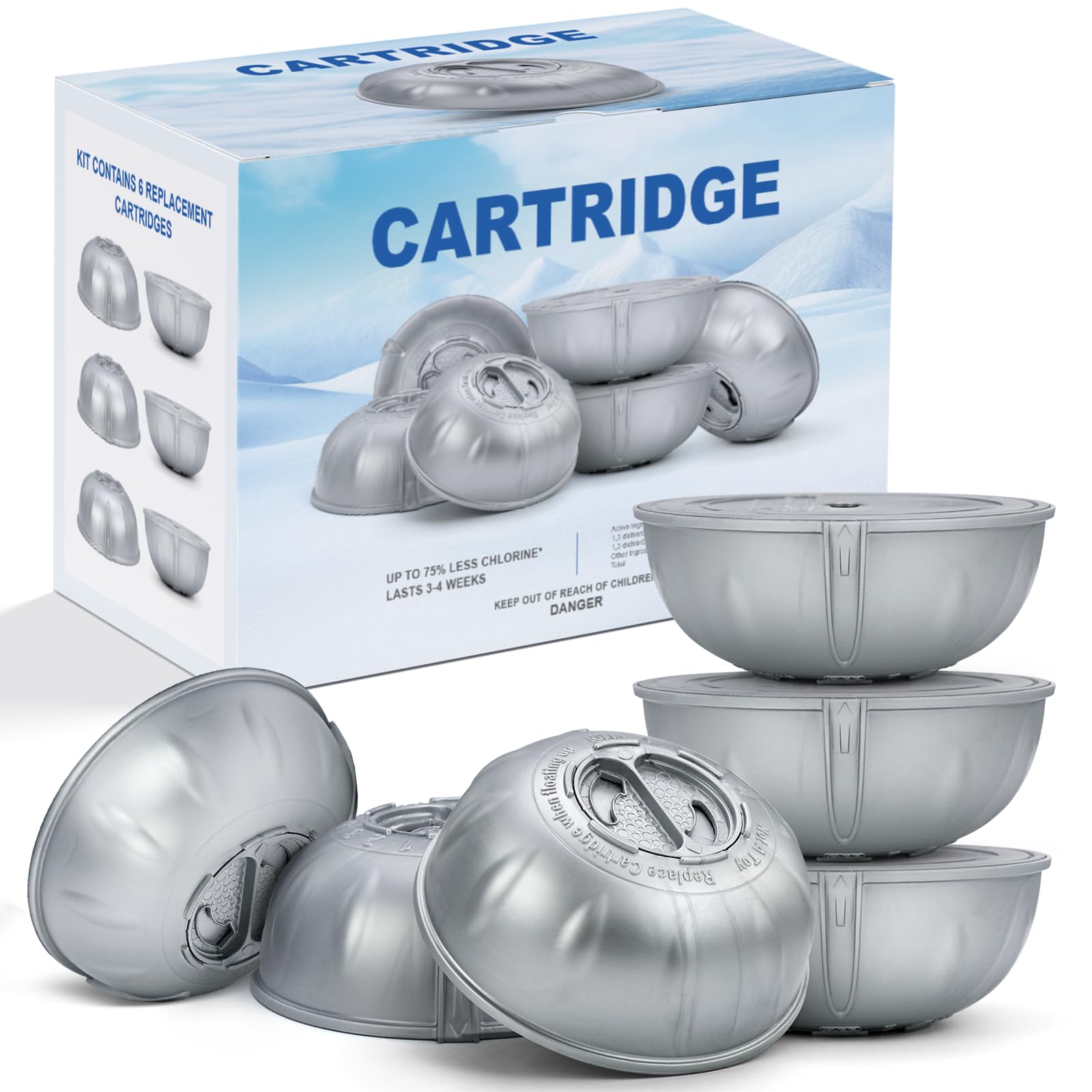 Cartouches de rechange jacuzzi système flottant lot de 6 pour vos moments de détente