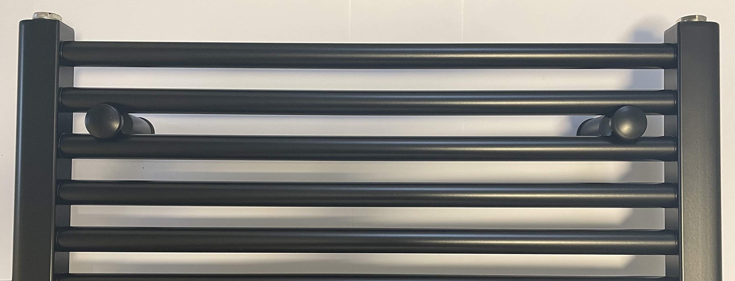 Soporte Para Radiador Toallero en Blanco Cromo Y Negro Adecuado Para Recto Y Curvo Radiador - 2. negro