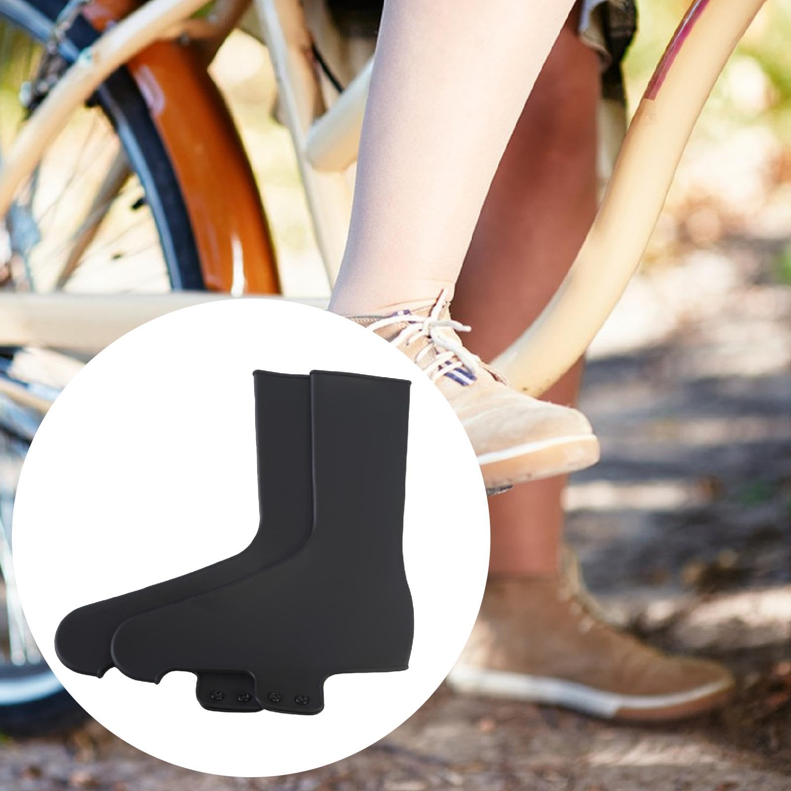 Lot de 2 Couvre-chaussures Imperméables et Coupe-vent En Silicone Antidérapant, Adaptés Aux et à La Pratique de L'équitation Professionnel, Noir L
