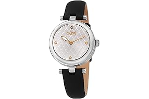 Women's BUR196 Diamond-Accented Argyle Dial Watch Captivates with Sophisticated Elegance