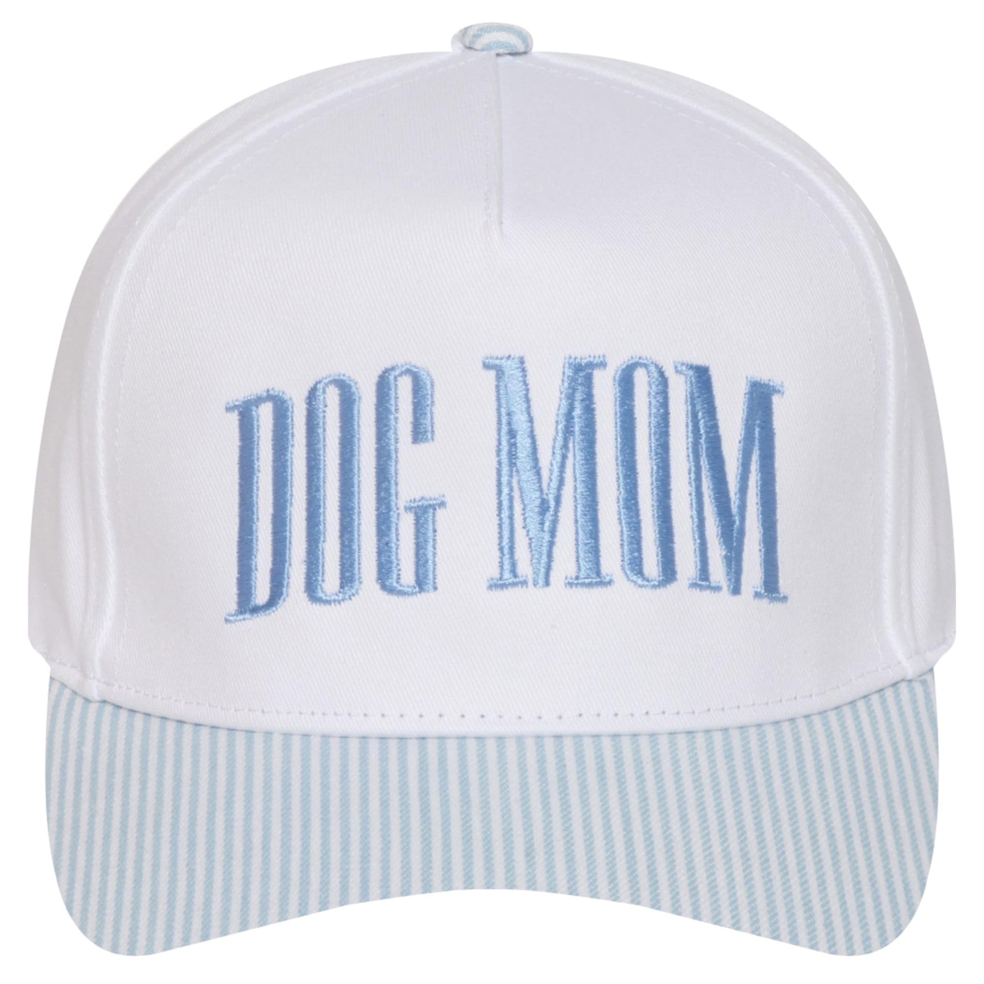 MIRMARU Dog Mom Embroidered Trucker Hat for Women - 5 Panel Cotton Snapback Cap