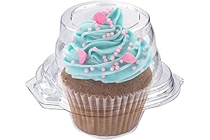 Stock Your Home Individual Plastic Cupcake Containers