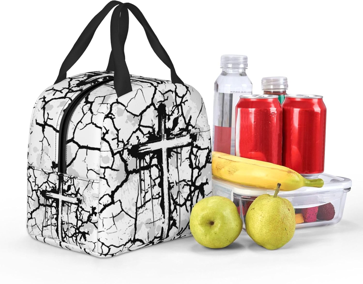 Jesus Cross Insulated Lunch Box Reusable Lunch Bag, Cooler Lunch Tote Bag for Women Men Picnic Office Work - Image 6