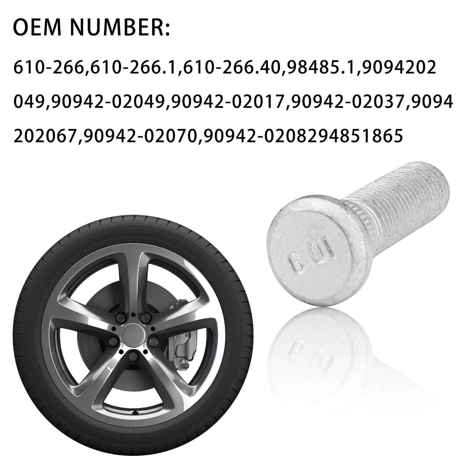 Śruby do Kół dla Geo Prizm 1989-1997, nakrętki szpilek kół samochodowych M12x1,5 90942-02049/90942-02037