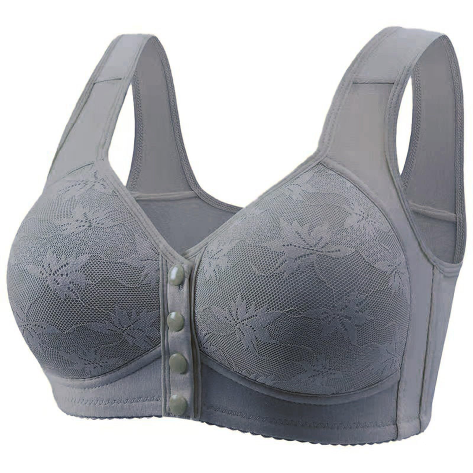 Daisy Bras for Older Women No Underwire Full Coverage Front Closure Padded Bras Senior Upgraded Breathable Cotton Bra