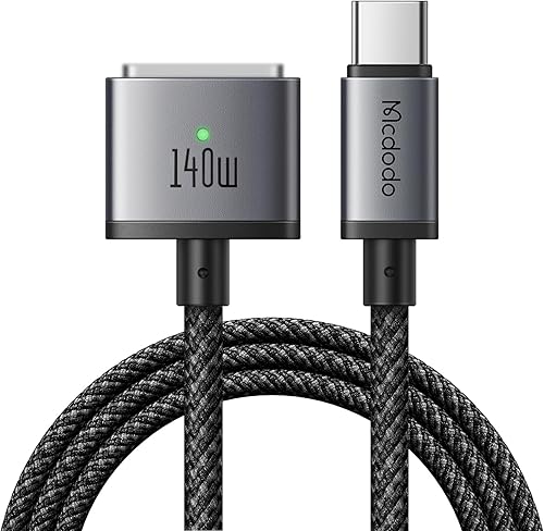 mcdodo Cable USB-C a magnético 3 de 140 W, compatible con MacBook Pro 2021 M1 Pro y Max Chip de 14 pulgadas y 16 pulgadas, MacBook Air 2022 M2,