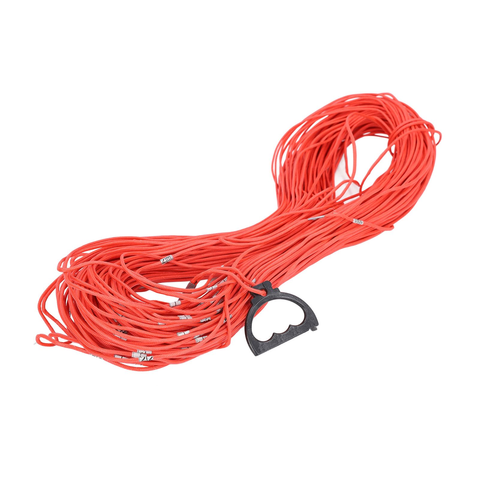 Corde à Mesurer Nylon 50 M Avec âme Acier - Échelle Intégrée, Anti-rétraction, Anneau De Traction - Pour Chantier, Agriculture, Chemin De Fer