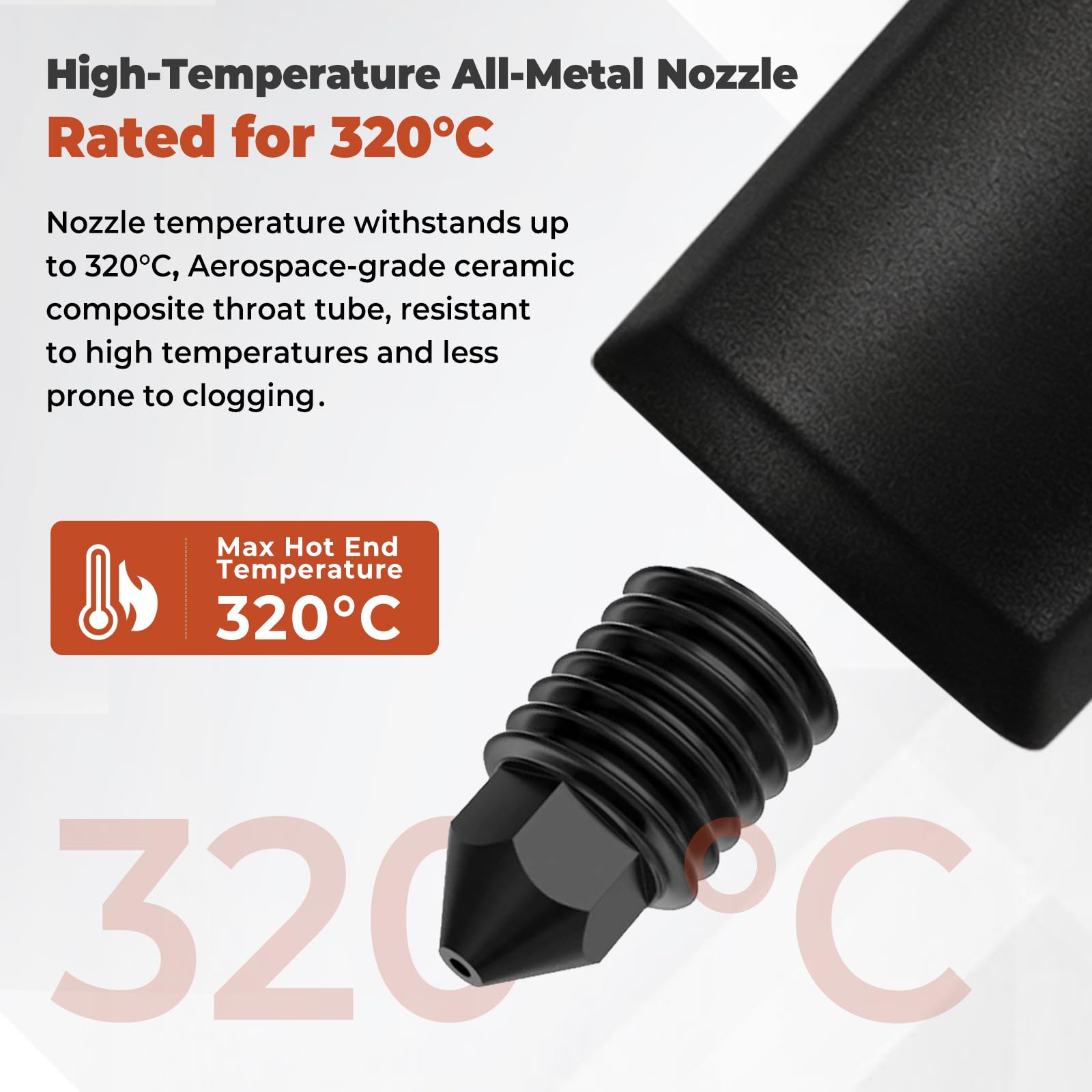 JOJOCY Lot de 3 hotend en céramique 0,2 mm, 0,4 mm, 0,6 mm pour Kobra S1 Combo, tête d'impression en acier inoxydable, buse durcie avec thermistance 200 K pour Anycubic