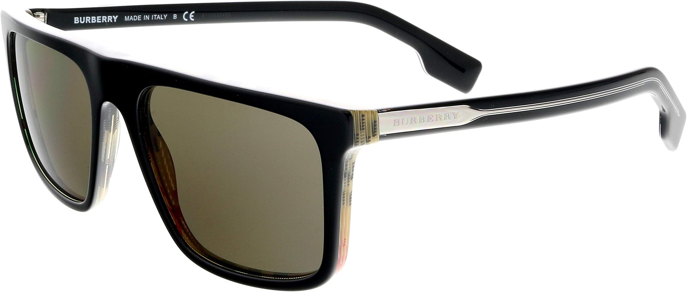 Burberry BE4276 Sunglasses 3764/3-55 -, Brown BE4276-3764-3-55, Top Black on Vintage Check, 55/18/145