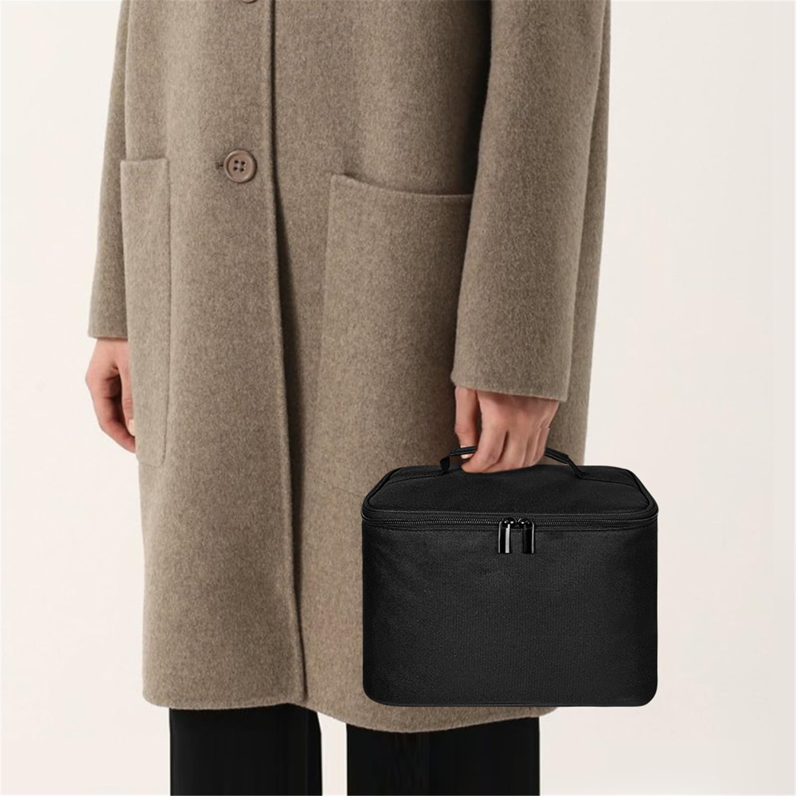 Neceser de maquillaje con divisor ajustable para mujeres y niñas, bolso de viaje, a prueba de salpicaduras, cosméticos para el cuidado corporal, almacenamiento versátil