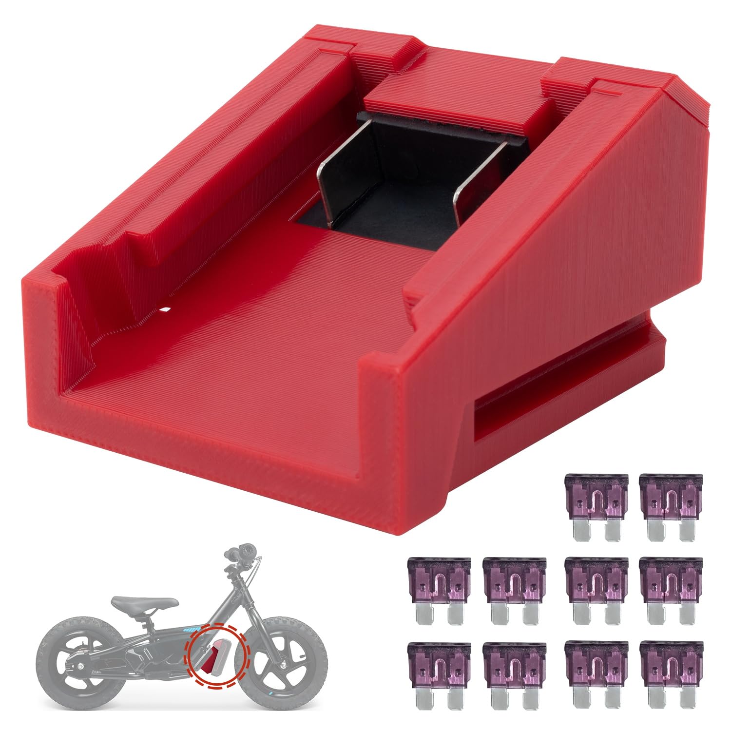Photo 1 of Mil.Waukee Battery Adapter Kit for Stacyc, 12" and 16" eDrive Compatible, 10-Pack 40A Fuse Replacement