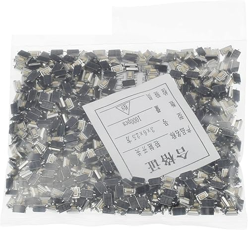 Miniatura 2 de HALONE 1000PCS Touch Micro Switch 3X6X2.5MM 3 * 6 * 2.5 SMD White Button Head (Color  1)