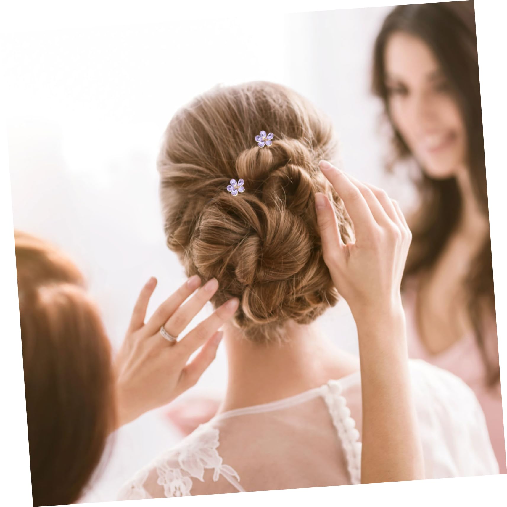 FOMIYES 20stücke U-förmige Haarnadeln Mit Blumen Und Strass Für Hochzeiten Haarschmuck Für Bräute Dekorative Haarspangen Für Einzigartige Frisuren