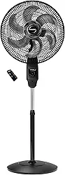 Ventilador de Coluna Mallory Chronos 140W, Silencioso, Com Controle Remoto, Hélice de 6 pás, Auto Desligamento Programável de até 7 Horas- PR – GR - 127V